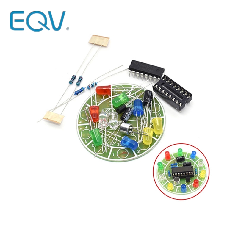 Diy Electronics Lab - CD4017 bunte Sprachsteuerung rotierende LED-Licht-Kit elektronische