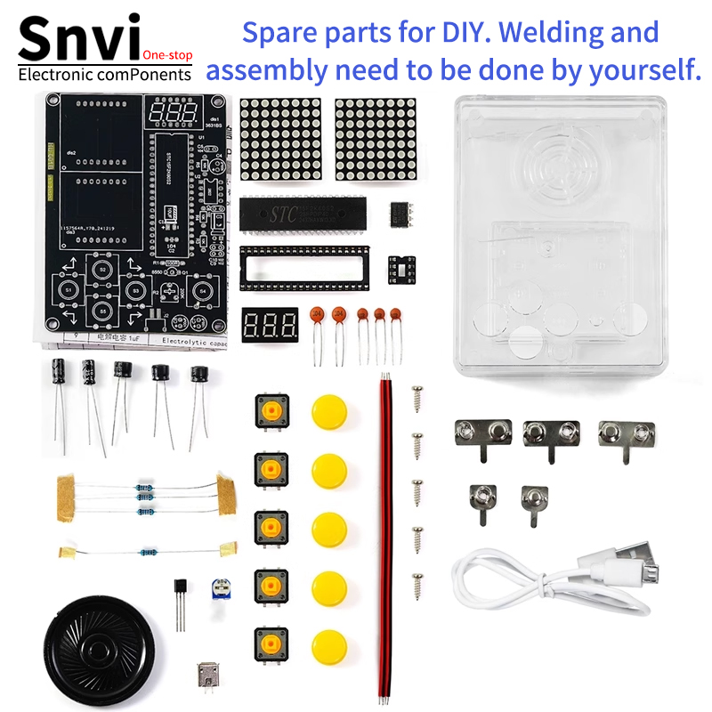 Diy Box Electronics Mall - Snvi DIY Pixel-Spielkonsole Bausatz 51 MCU
