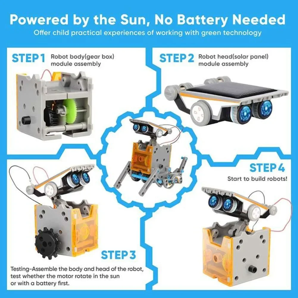 13-in-1 solarbetriebener Robot – Diy Electronics Toys Bewertung und Preis