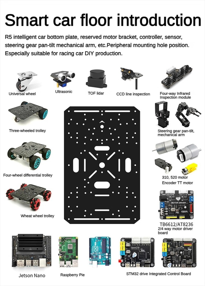 4WD Roboter-Auto-Chassis mit T – Diy Robot Electronics Kit Bewertung und Preis